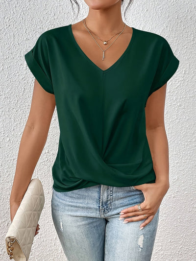Eloise | V-Neck Top with Knot Detail