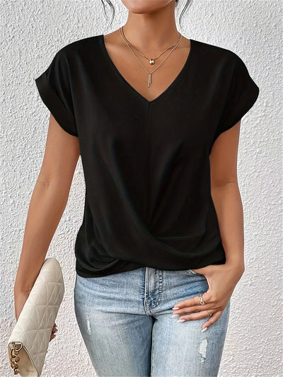 Eloise | V-Neck Top with Knot Detail