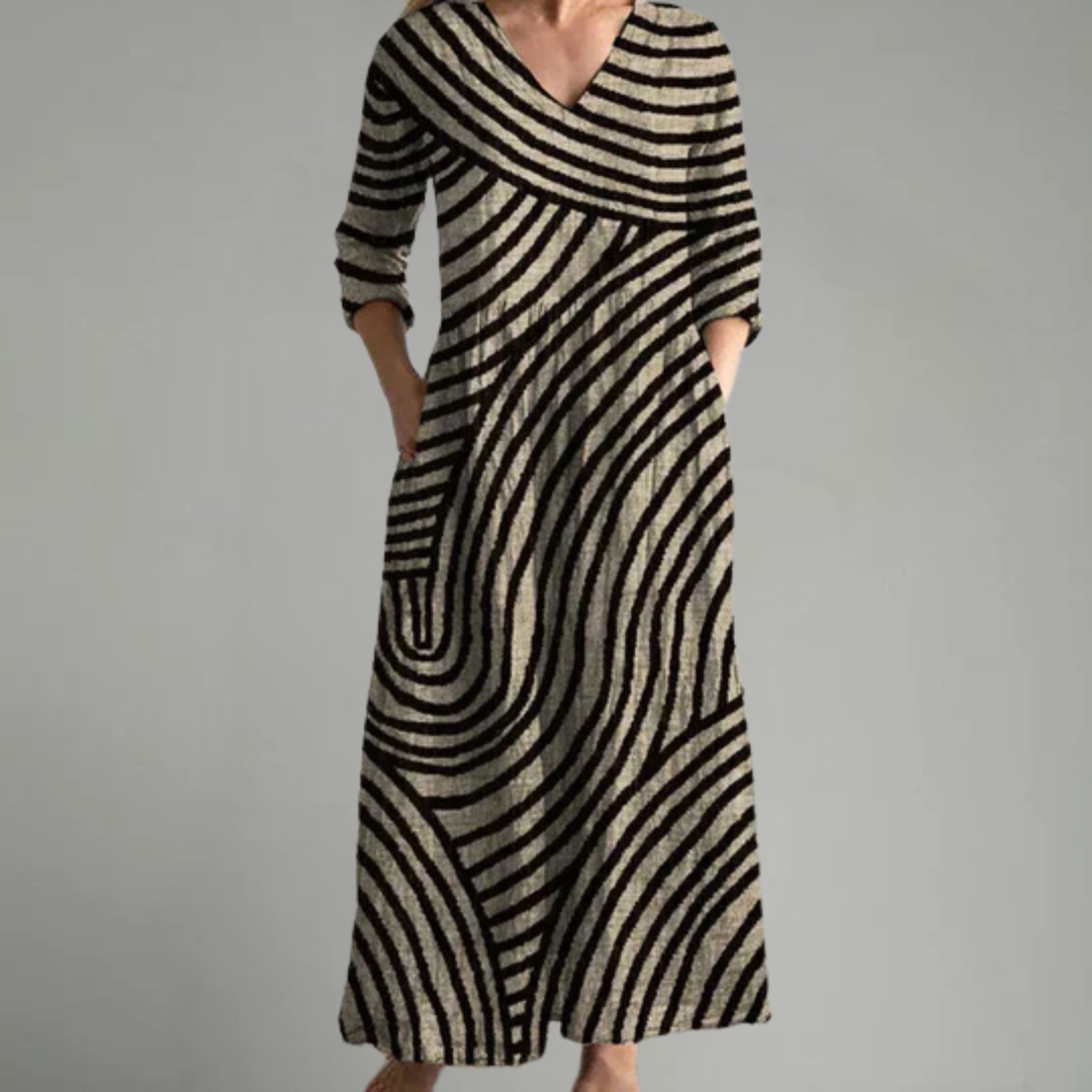 AYLA™ | Vintage Striped Dress