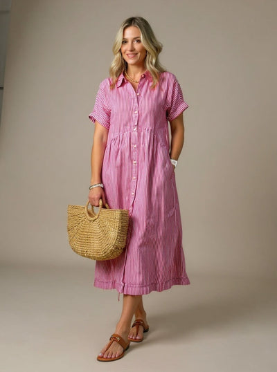 CASSIE | Fashionable Striped Dress