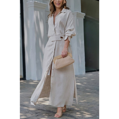 Penelope | Elegant Fluid Shirt Dress