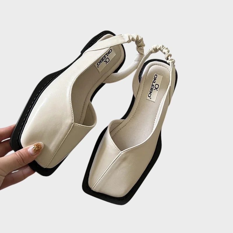 Jane - Slingback Sandals with Square Toe