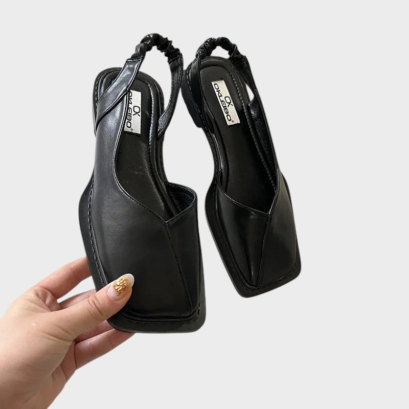 Jane - Slingback Sandals with Square Toe