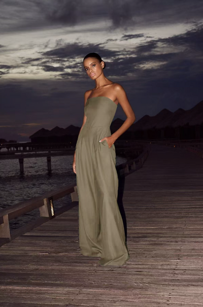 Renata | Elegant Strapless Jumpsuit