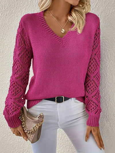 Yasmin™ | Casual V-Neck Knit Sweater