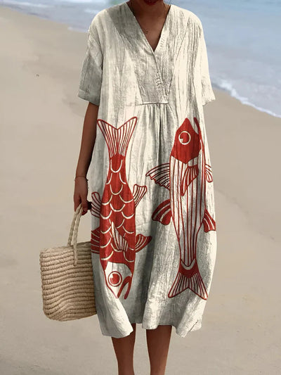 Aria | Artistic Print Oversized Dress