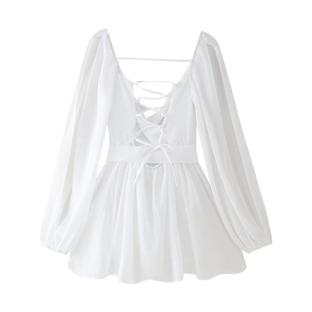 Ella | Elegant Dress with Sheer Sleeves