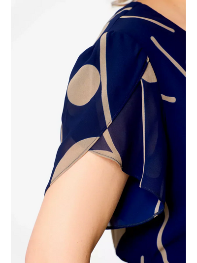 Anouk | Chic Chiffon Midi Dress with Flowing Elegance