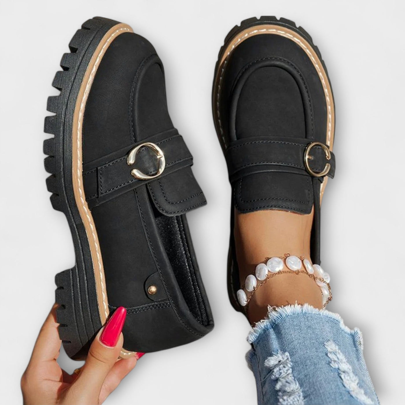 Grace - Comfortable Light Moccasins
