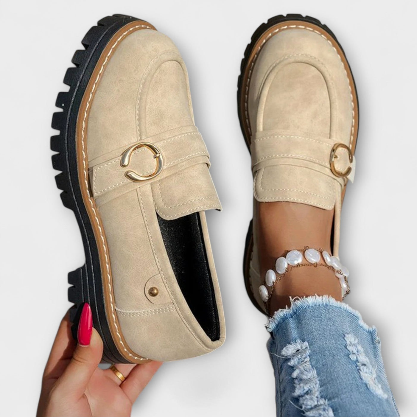 Grace - Comfortable Light Moccasins